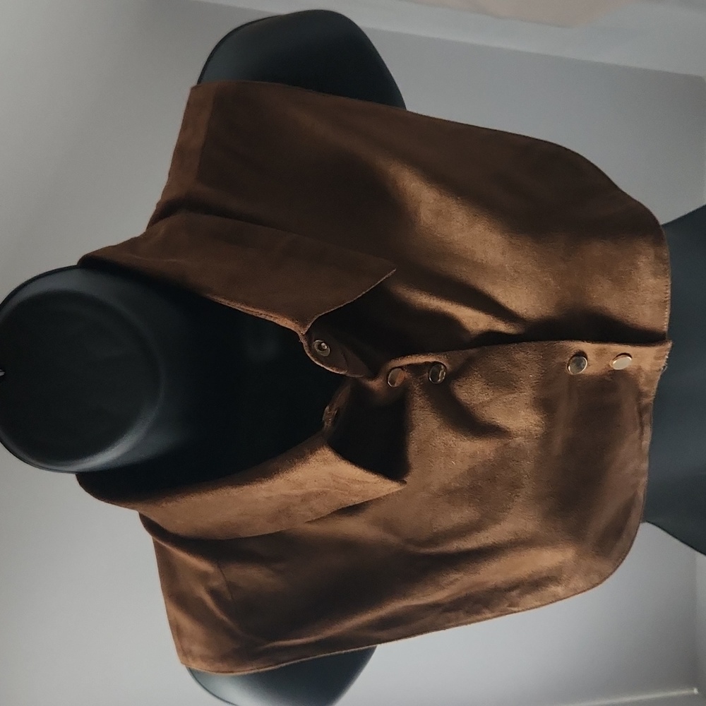 Brown Suede Women's Top